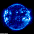 Click for time-lapse image of the sun