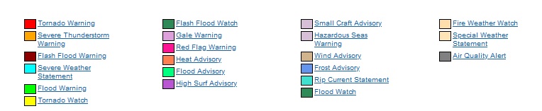 national advisories legend