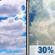 Friday: A 30 percent chance of showers and thunderstorms after 1pm. Mostly cloudy, with a high near 84. South wind around 15 mph, with gusts as high as 30 mph. Friday: A 30 percent chance of showers and thunderstorms after 1pm. Mostly cloudy, with a high near 84. South wind around 15 mph, with gusts as high as 30 mph.