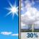 Tuesday: A 30 percent chance of showers and thunderstorms after 1pm.  Mostly sunny, with a high near 93. East wind 5 to 10 mph. 