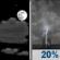 Saturday Night: A slight chance of showers and thunderstorms between midnight and 3am, then a slight chance of showers after 3am. Partly cloudy, with a low around 61. South southeast wind around 10 mph. Chance of precipitation is 20%. Saturday Night: A slight chance of showers and thunderstorms between midnight and 3am, then a slight chance of showers after 3am. Partly cloudy, with a low around 61. South southeast wind around 10 mph. Chance of precipitation is 20%.