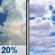 Monday: A 20 percent chance of showers and thunderstorms before noon.  Partly sunny, with a high near 80. South southwest wind 5 to 15 mph, with gusts as high as 20 mph. 