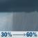 Friday: A chance of showers and thunderstorms, then showers likely and possibly a thunderstorm after noon. Mostly cloudy, with a high near 81. South wind 15 to 20 mph, with gusts as high as 30 mph. Chance of precipitation is 60%. Friday: A chance of showers and thunderstorms, then showers likely and possibly a thunderstorm after noon. Mostly cloudy, with a high near 81. South wind 15 to 20 mph, with gusts as high as 30 mph. Chance of precipitation is 60%.