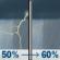 Tuesday: A chance of showers and thunderstorms, then showers likely and possibly a thunderstorm after 1pm. Mostly cloudy, with a high near 84. South wind around 15 mph, with gusts as high as 20 mph. Chance of precipitation is 60%. Tuesday: A chance of showers and thunderstorms, then showers likely and possibly a thunderstorm after 1pm. Mostly cloudy, with a high near 84. South wind around 15 mph, with gusts as high as 20 mph. Chance of precipitation is 60%.