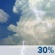 Wednesday: A 30 percent chance of showers and thunderstorms, mainly after 1pm. Partly sunny, with a high near 86. South wind around 15 mph, with gusts as high as 25 mph. Wednesday: A 30 percent chance of showers and thunderstorms, mainly after 1pm. Partly sunny, with a high near 86. South wind around 15 mph, with gusts as high as 25 mph.