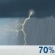 This Afternoon: Showers and thunderstorms likely. Cloudy, with a high near 77. East wind around 5 mph. Chance of precipitation is 70%. New rainfall amounts between a quarter and half of an inch possible. This Afternoon: Showers and thunderstorms likely. Cloudy, with a high near 77. East wind around 5 mph. Chance of precipitation is 70%. New rainfall amounts between a quarter and half of an inch possible.