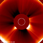 Latest LASCO C2 image of the Sun
