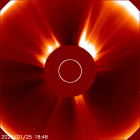 Latest LASCO C2 image of the Sun