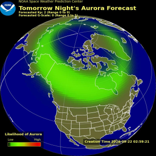Auroral Viewline Forecast - Tomorrow
